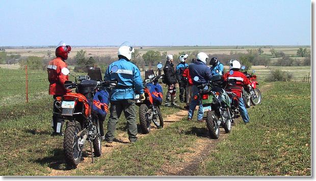 Riders at a point north of Beaumont, KS