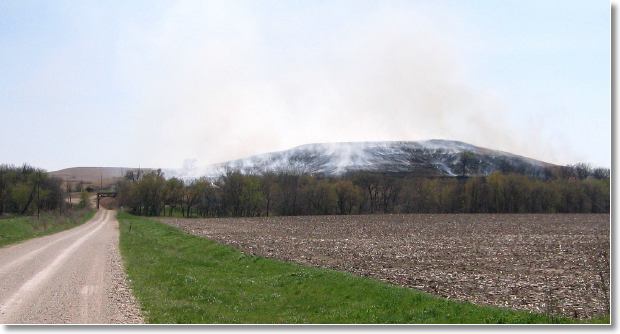 Prairie fire near Bazaar, KS ...